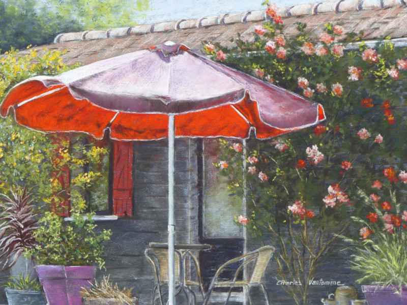 Le parasol rouge